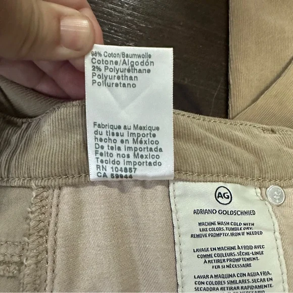AG Adriano Goldschmied Prima Cigarette Cut Jeans In Envy Stretch Corduroy 27R - Picture 12 of 12